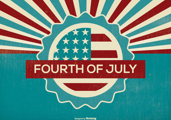 Retro Fourth of July Illustration - vector gratuit #373331